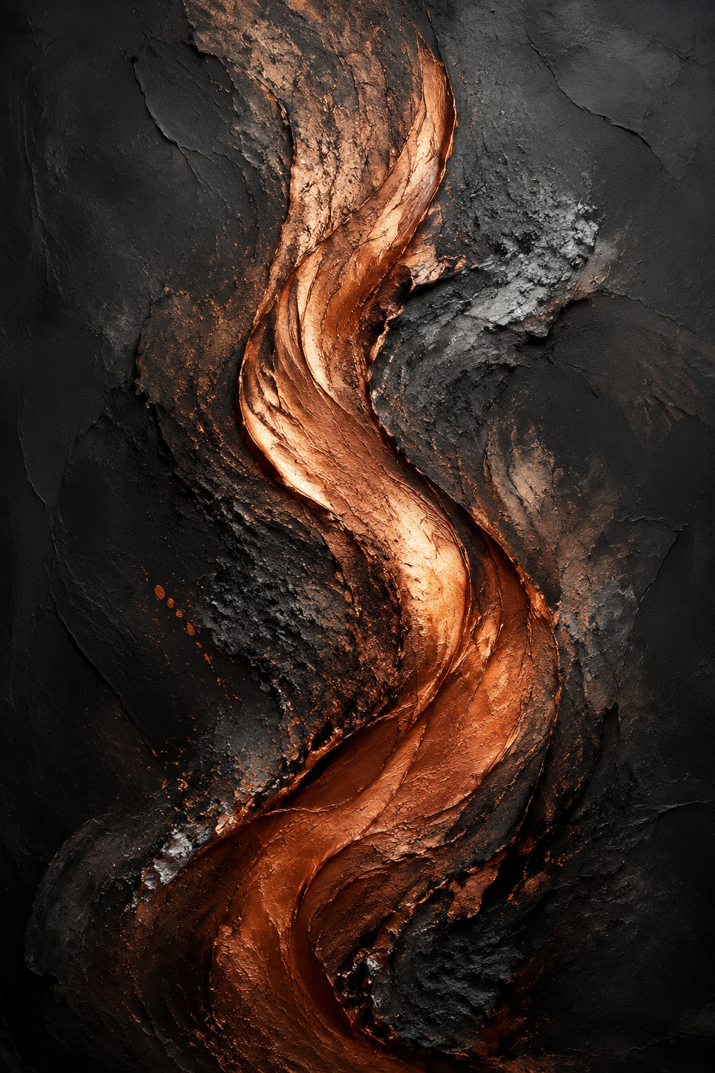 Copper Flame framed artwork